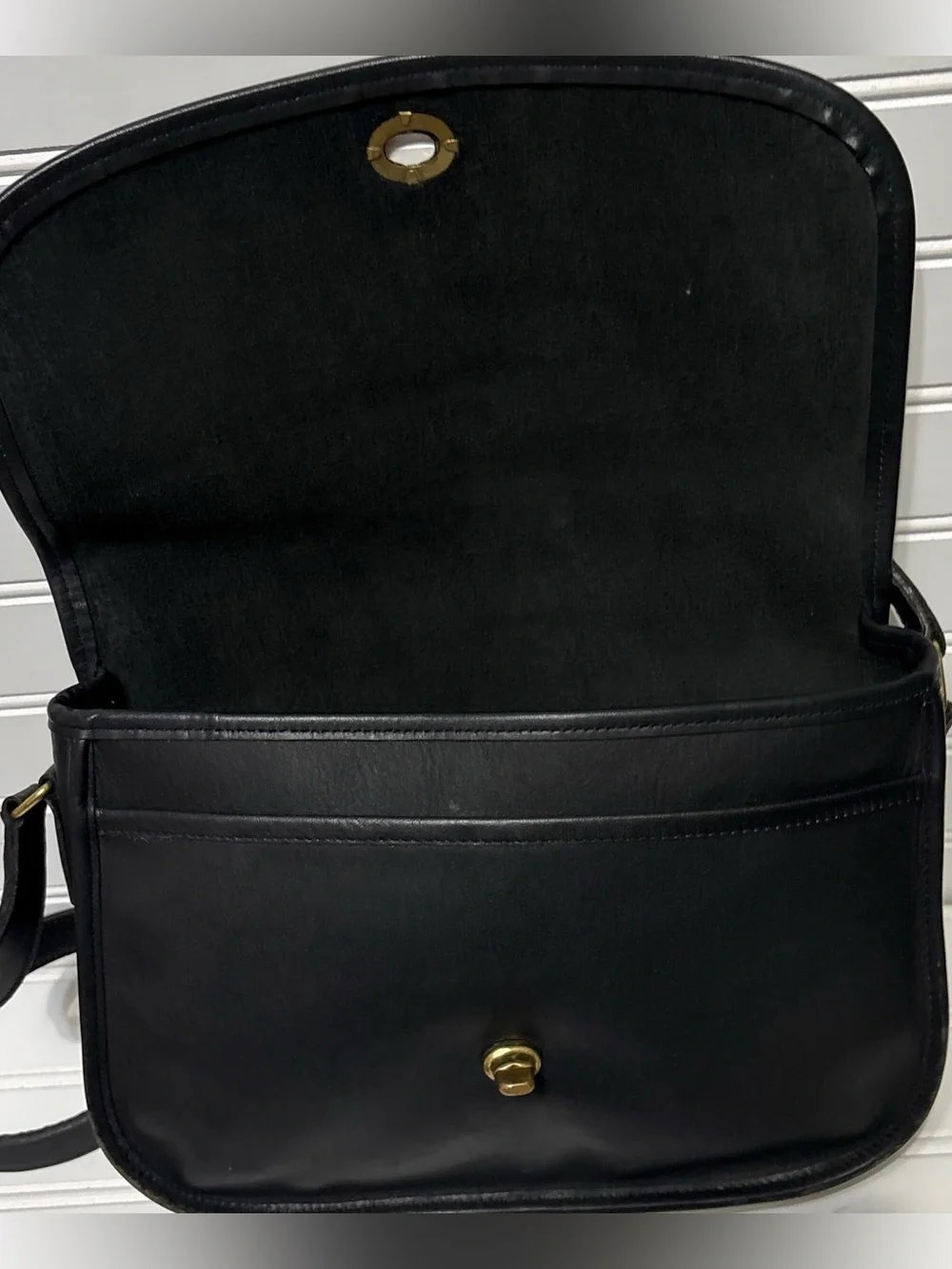 COACH Vintage City Black Leather Shoulder Crossbody Bag Tote Made in USA